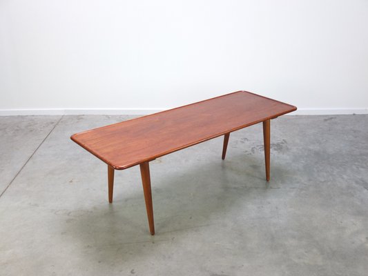 Large Teak & Oak AT-11 Coffee Table by Hans J. Wegner for Andreas Tuck, 1950s-MHV-1245635