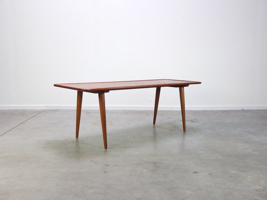 Large Teak & Oak AT-11 Coffee Table by Hans J. Wegner for Andreas Tuck, 1950s-MHV-1245635