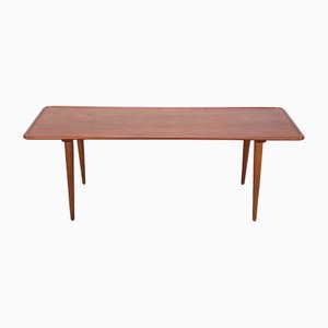 Large Teak & Oak AT-11 Coffee Table by Hans J. Wegner for Andreas Tuck, 1950s-MHV-1245635