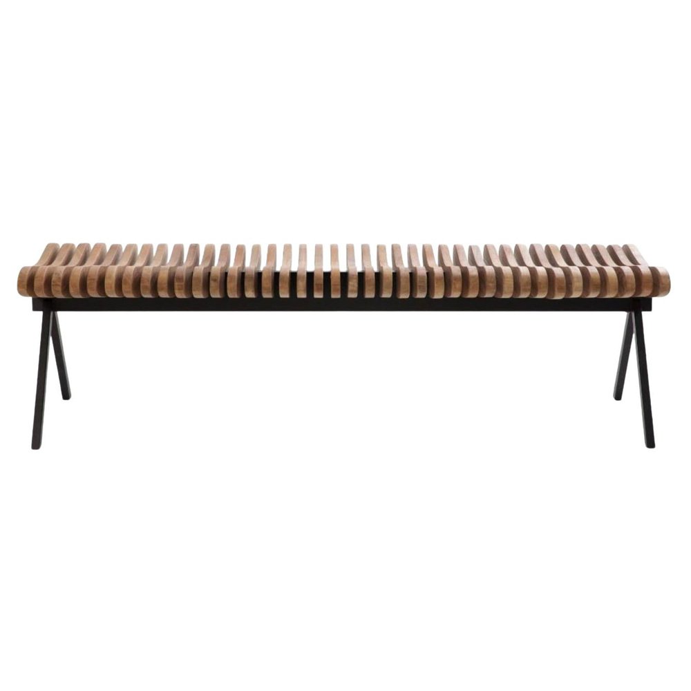 Large Teak Perlude Bench by Caroline Voet