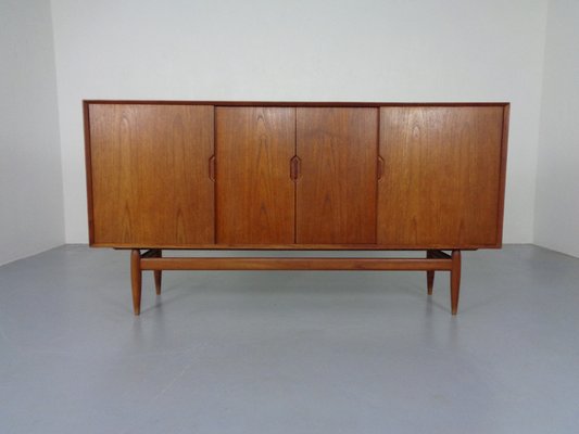 Large Teak Sideboard by Henry Rosengren Hansen for Brande Møbelindustri, 1950s-RDW-1723341