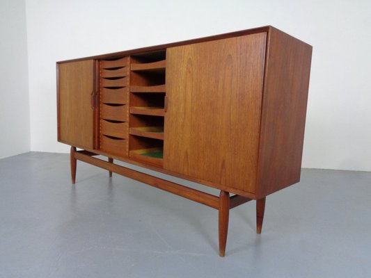 Large Teak Sideboard by Henry Rosengren Hansen for Brande Møbelindustri, 1950s-RDW-1723341