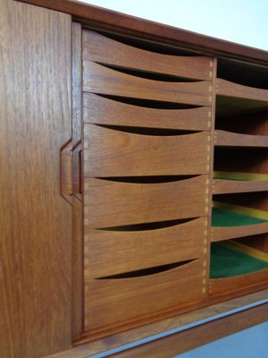 Large Teak Sideboard by Henry Rosengren Hansen for Brande Møbelindustri, 1950s-RDW-1723341