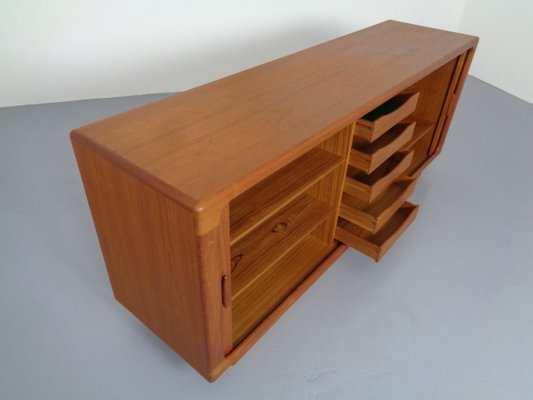 Large Teak Tambour Sideboard from Dyrlund, 1960s-RDW-999984