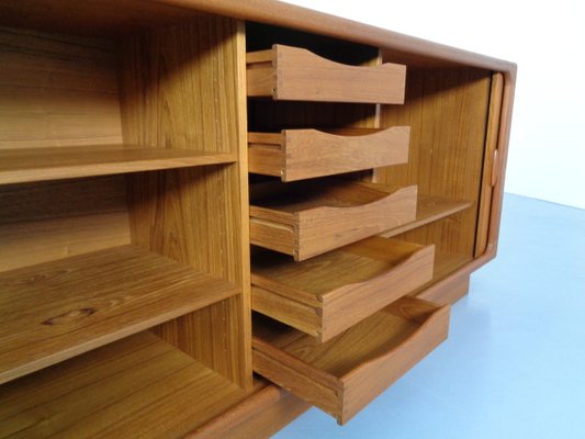 Large Teak Tambour Sideboard from Dyrlund, 1960s-RDW-999984