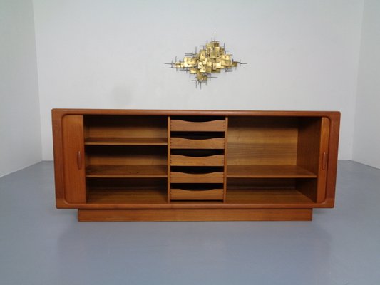 Large Teak Tambour Sideboard from Dyrlund, 1960s-RDW-999984