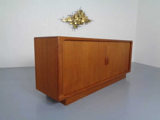 Large Teak Tambour Sideboard from Dyrlund, 1960s-RDW-999984