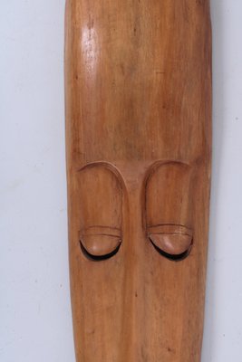 Large Teak Wall Hanging Mask Sculpture, 1950s-XT-2040475