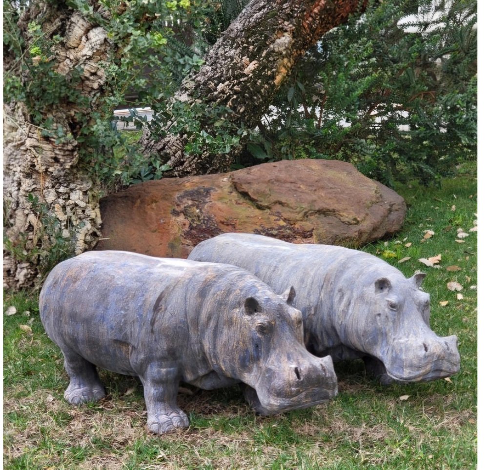 Large Terracotta Hippopotamus, 1950s