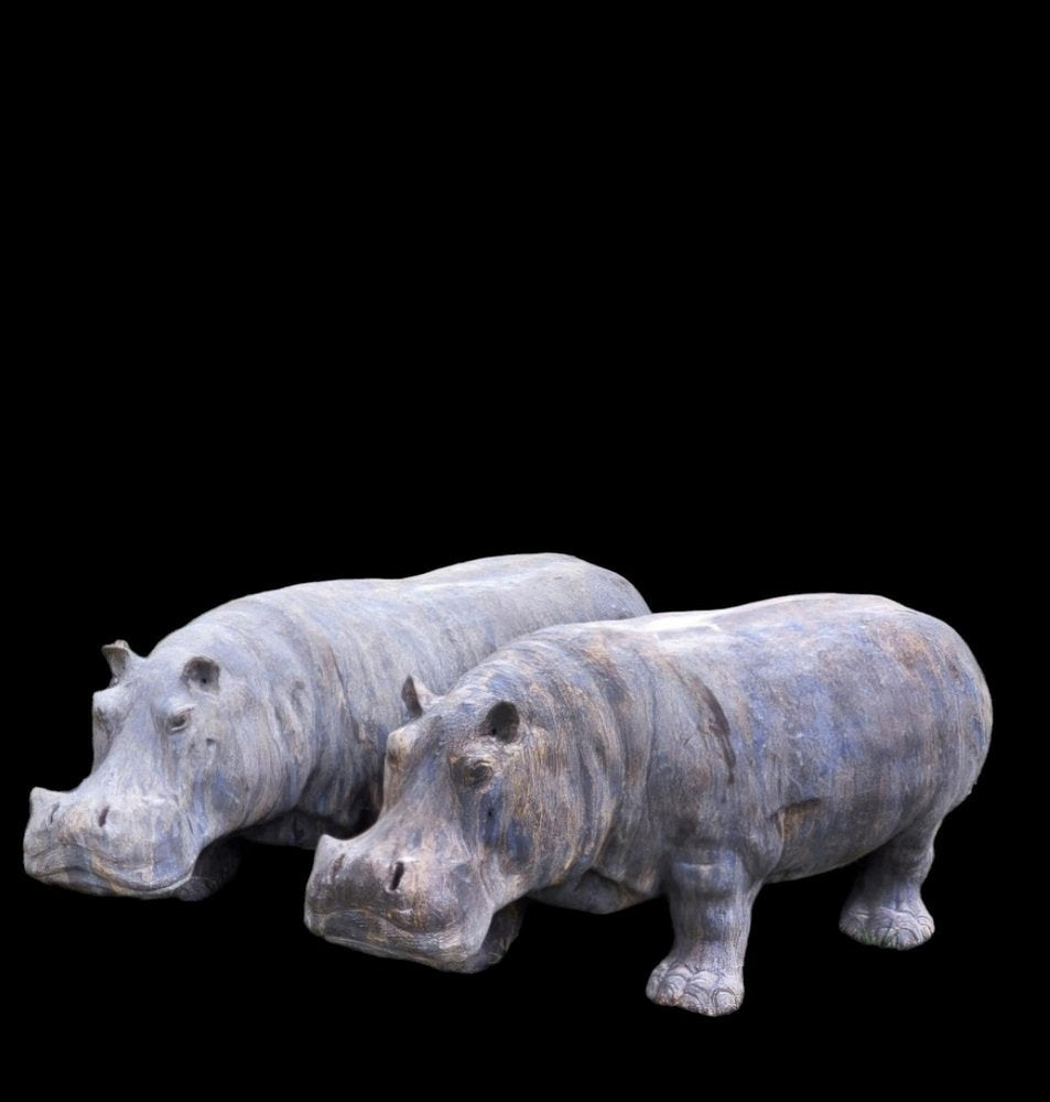 Large Terracotta Hippopotamus, 1950s