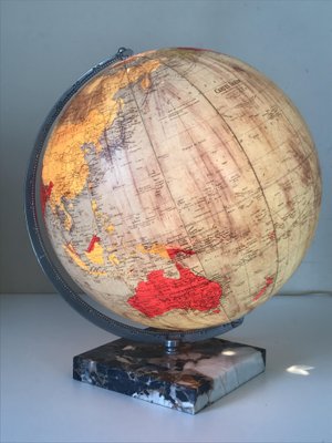 Large Terrestrial Globe in Glass and Marble, 1962-NER-1389305