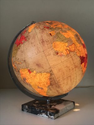 Large Terrestrial Globe in Glass and Marble, 1962-NER-1389305