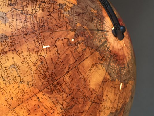 Large Terrestrial Globe in Glass and Marble, 1962-NER-1389305