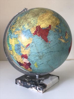 Large Terrestrial Globe in Glass and Marble, 1962-NER-1389305