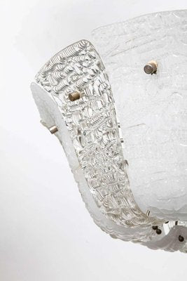 Large Textured Ice Glass Chandelier from Kalmar, 1950s-KL-620501