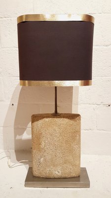 Large Textured Shell Limestone Table Lamp by Albert Tormos, 1970s-PCJ-1240988