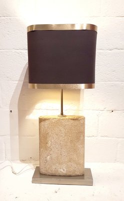 Large Textured Shell Limestone Table Lamp by Albert Tormos, 1970s-PCJ-1240988