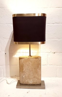 Large Textured Shell Limestone Table Lamp by Albert Tormos, 1970s-PCJ-1240988