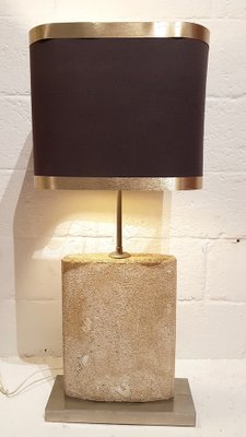 Large Textured Shell Limestone Table Lamp by Albert Tormos, 1970s-PCJ-1240988