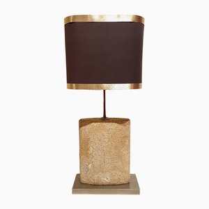 Large Textured Shell Limestone Table Lamp by Albert Tormos, 1970s-PCJ-1240988