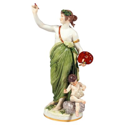 Large The Painting Allegory Figurine attributed to Johann Christian Hirt for Meissen, 1885-EMT-1725827