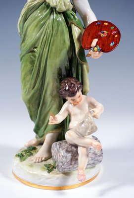 Large The Painting Allegory Figurine attributed to Johann Christian Hirt for Meissen, 1885-EMT-1725827