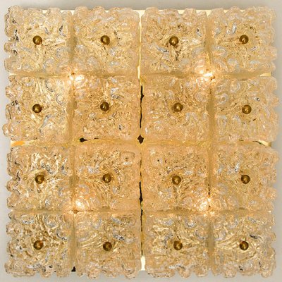 Large Thick Textured Glass Ceiling Flushmount from Kaiser, 1960s-VDW-1287202