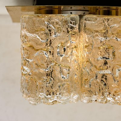 Large Thick Textured Glass Ceiling Flushmount from Kaiser, 1960s-VDW-1287202