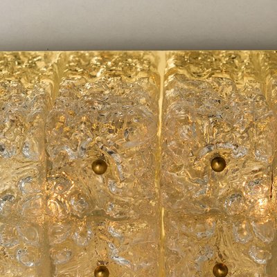 Large Thick Textured Glass Ceiling Flushmount from Kaiser, 1960s-VDW-1287202