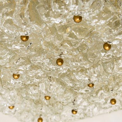 Large Thick Textured Glass Ceiling Flushmount from Kaiser, 1960s-VDW-1287202