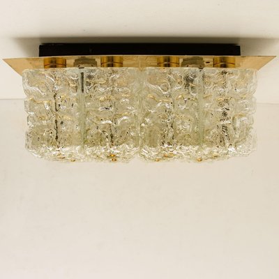 Large Thick Textured Glass Ceiling Flushmount from Kaiser, 1960s-VDW-1287202