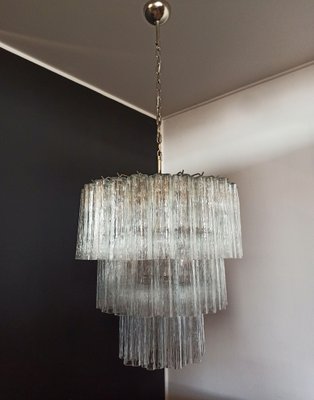 Large Three-Tier Murano Glass Tube Chandelier with 52 Glasses, 1990s-FHZ-1818579