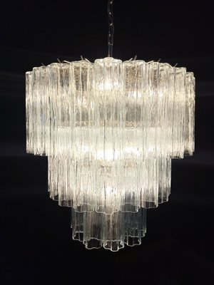 Large Three-Tier Murano Glass Tube Chandelier with 52 Glasses, 1990s-FHZ-1818579