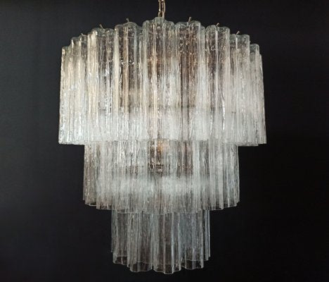 Large Three-Tier Murano Glass Tube Chandelier with 52 Glasses, 1990s-FHZ-1818579