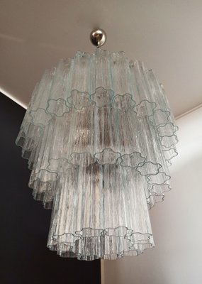 Large Three-Tier Murano Glass Tube Chandelier with 52 Glasses, 1990s-FHZ-1818579