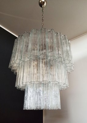 Large Three-Tier Murano Glass Tube Chandelier with 52 Glasses, 1990s-FHZ-1818579