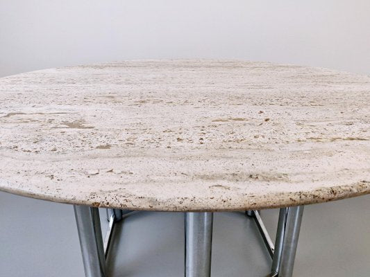 Large Travertine Dining Table-FGA-923737