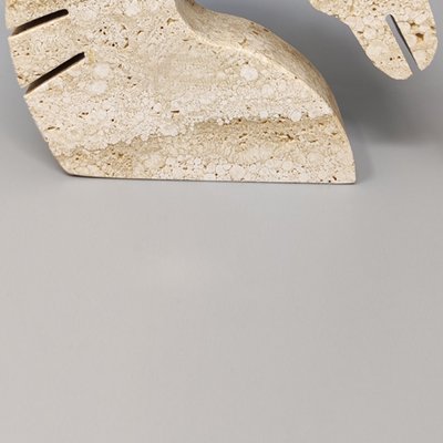 Large Travertine Horse Sculpture by Enzo Mari for f.lli Mannelli, 1970s-QGR-1314787