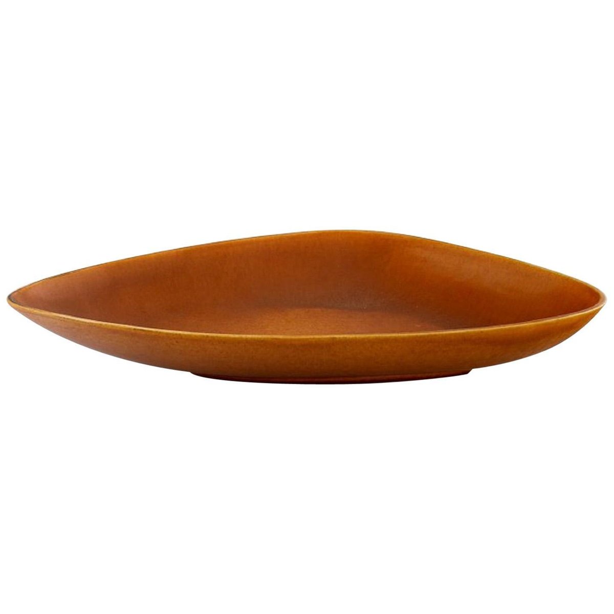 Large Triangular Dish in Glazed Ceramic by Gunnar Nylund for Nymølle, 1960s