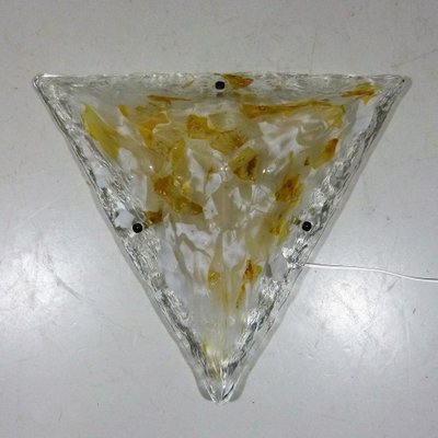 Large Triangular Glass Wall Light, 1960s-TU-1176664