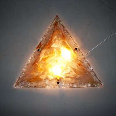 Large Triangular Glass Wall Light, 1960s-TU-1176664