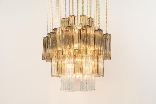 Large Tronchi Murano Glass Chandelier by Venini for Kalmar, Austria, 1960s-UGR-1301193