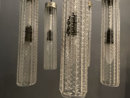 Large Tubular Glass Chandelier, 1970s-JJC-857272