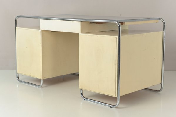 Large Tubular Steel Desk from Stacrolex, Germany, 1950s-LOB-947398