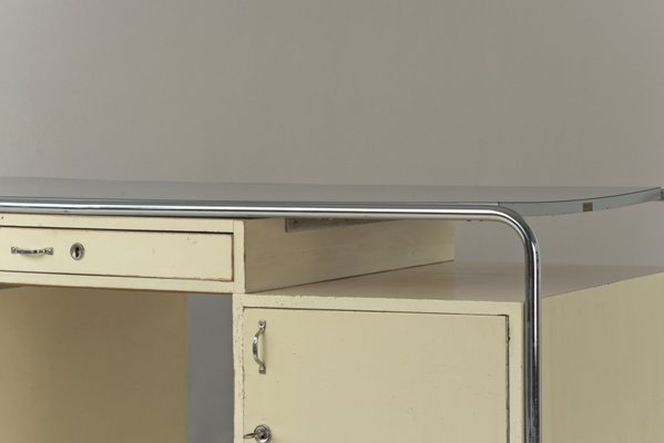 Large Tubular Steel Desk from Stacrolex, Germany, 1950s-LOB-947398