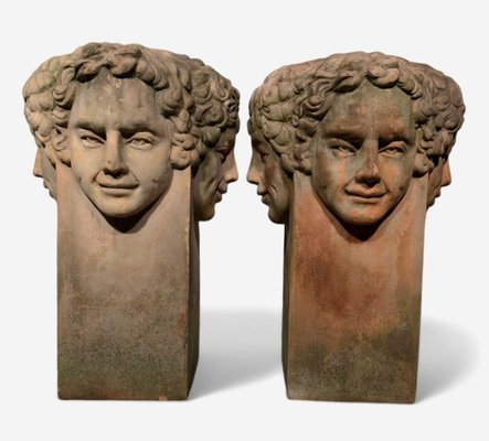 Large Tuscan Terracotta Planters, 1930s-FDW-2039632