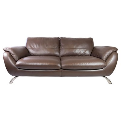 Large Two Seater Sofa in Brown Leather from Italsofa-UY-980688