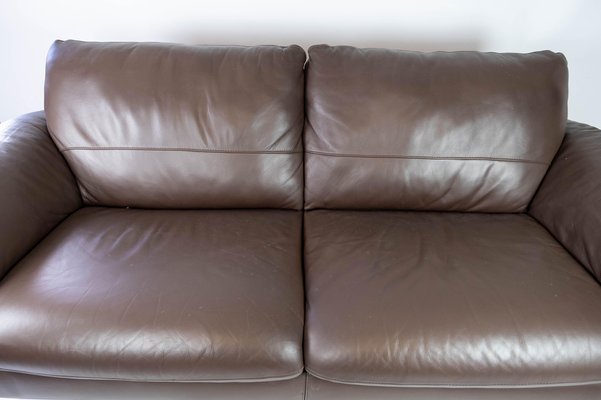 Large Two Seater Sofa in Brown Leather from Italsofa-UY-980688