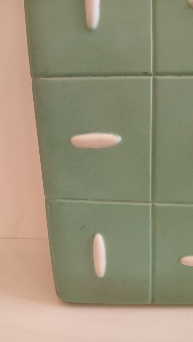 Large Two-Tone Glazed Ceramic Umbrella Stand by Giovanni Gariboldi, Italy, 1940s