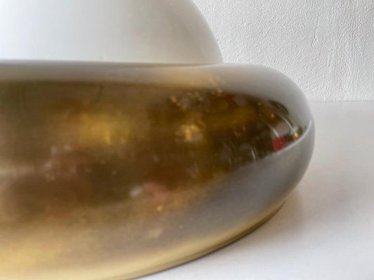 Large Ufo Opal Glass and Brass Sconce from Valenti, Italy, 1970s-RDS-1314398